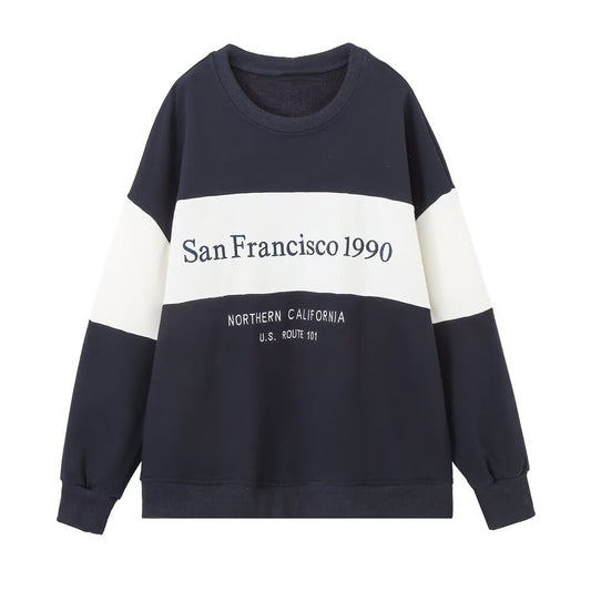Women's Casual Fashion Hoodie with Text Embroidery