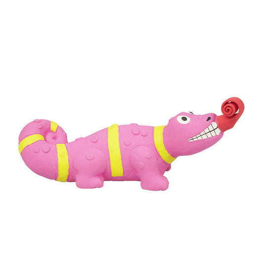 Toy New Product Latex Tongue Squeezing Lizard Crocodile Squeezing and Making Sounds Funny and Soothing Dog Toys