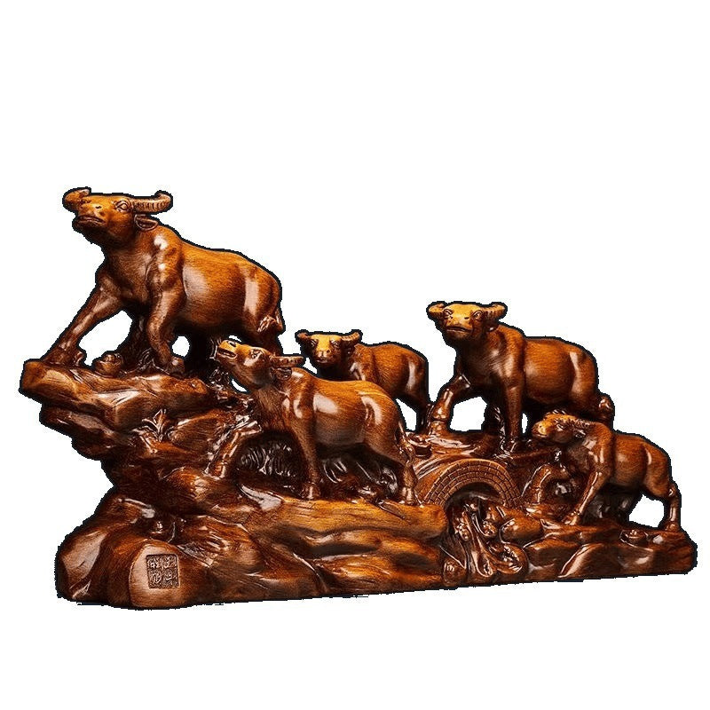 Decorations with the Five Bulls and Ox Qi soaring into the sky zodiac signs home decor living room wine cabinet
