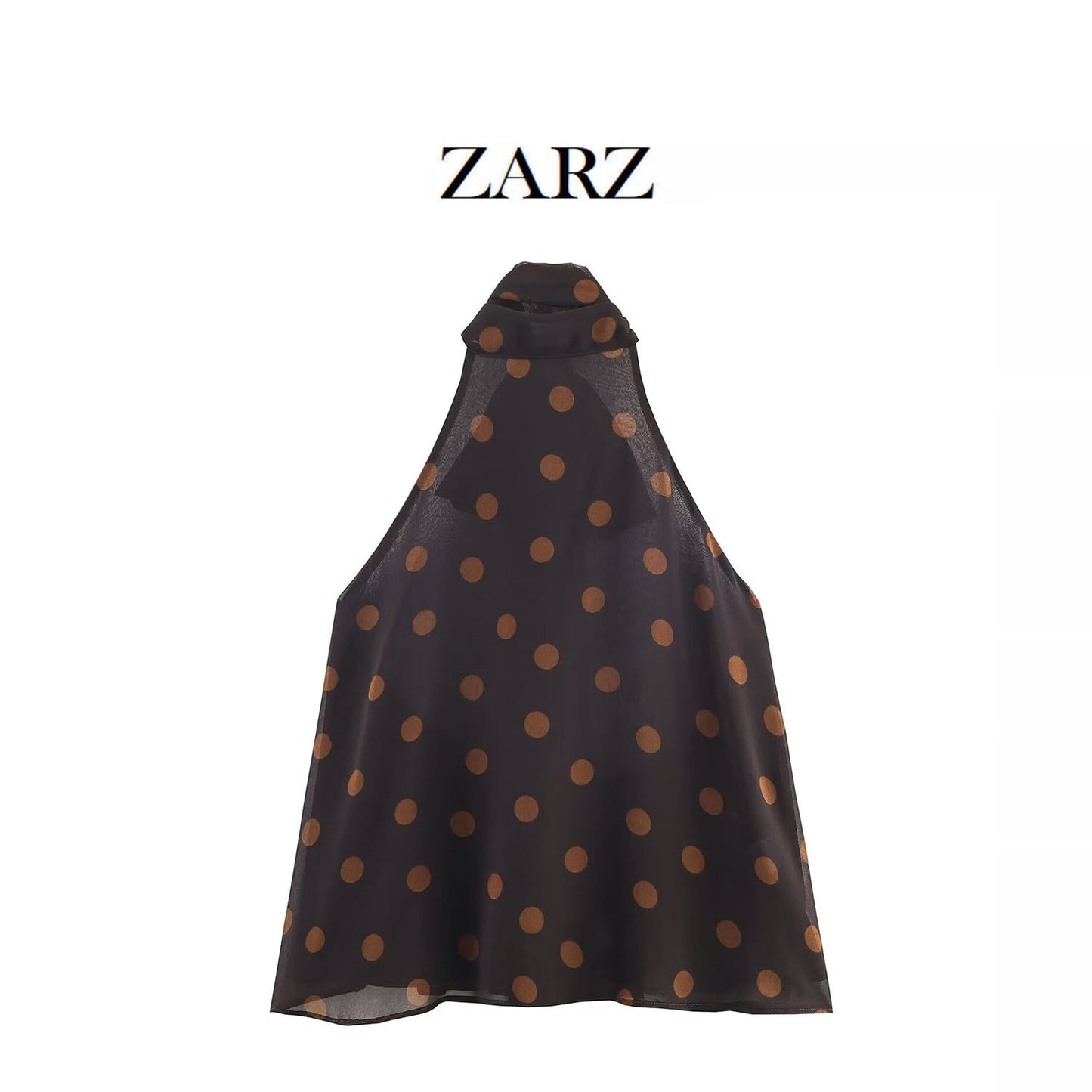 New Women's Fashion Polka Dot Chiffon Halter Neck Top