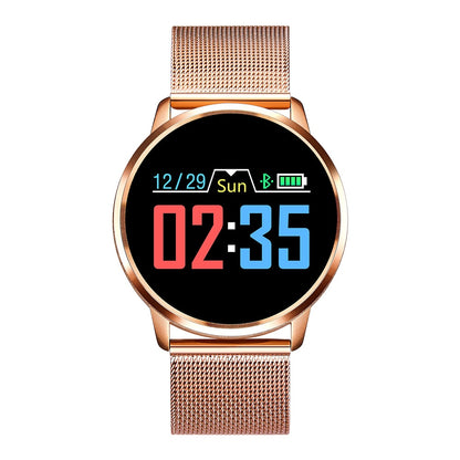 RUNDOING Q8 Smart Watch OLED Color Screen Smartwatch women Fashion Fitness Tracker Heart Rate monitor