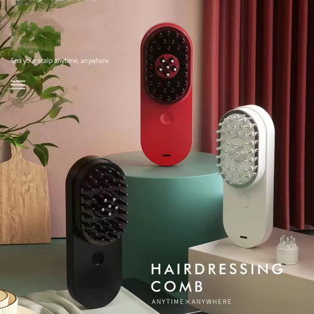 Portable Hair Treatment Care Product Handheld Electric Scalp Massager Red Light Therapy Hair Regrowth Brush