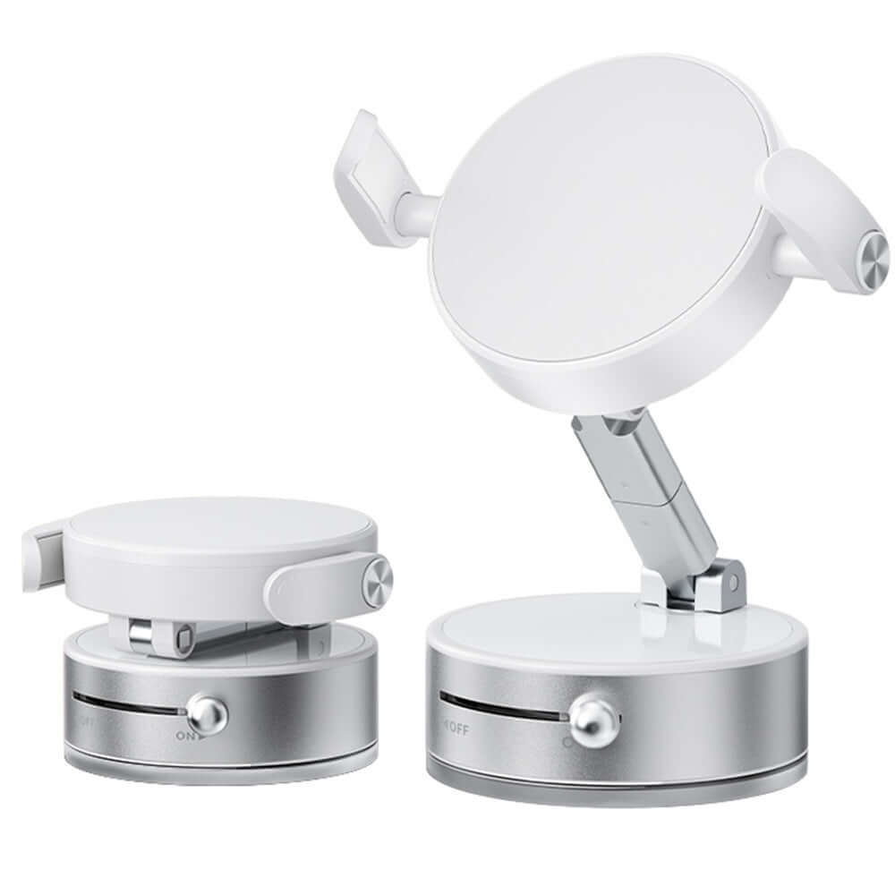 Suction cup type vacuum phone holder with magnetic suction chuck