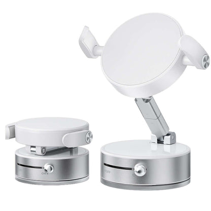 Suction cup type vacuum phone holder with magnetic suction chuck