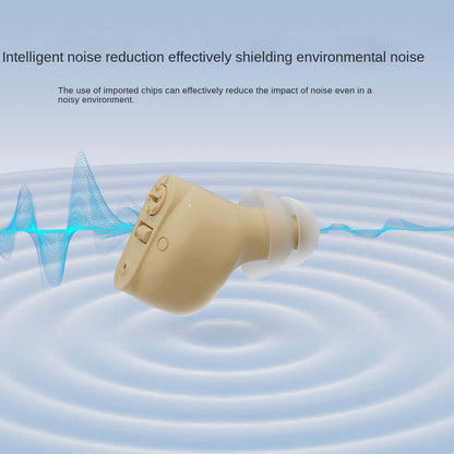 Portable Hearing Aid for Elderly - Rechargeable In-Ear Sound Amplifier, Hearing Assistance Device Accessories