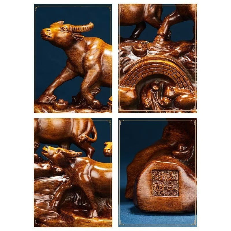 Decorations with the Five Bulls and Ox Qi soaring into the sky zodiac signs home decor living room wine cabinet
