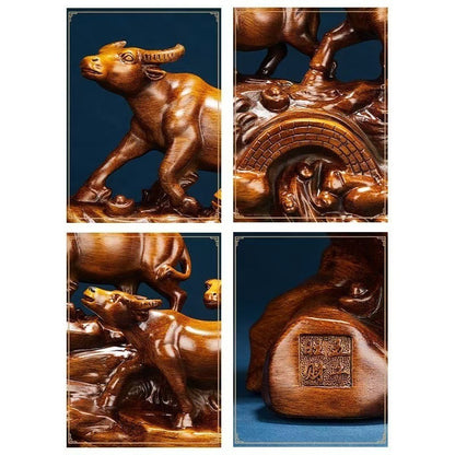 Decorations with the Five Bulls and Ox Qi soaring into the sky zodiac signs home decor living room wine cabinet