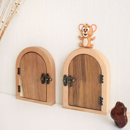 Solid Wood Switch Frame Creative Wall Decoration, Ugly Cover Ornament for Door Eye Socket Cover Protector, Dustproof Home Accessory