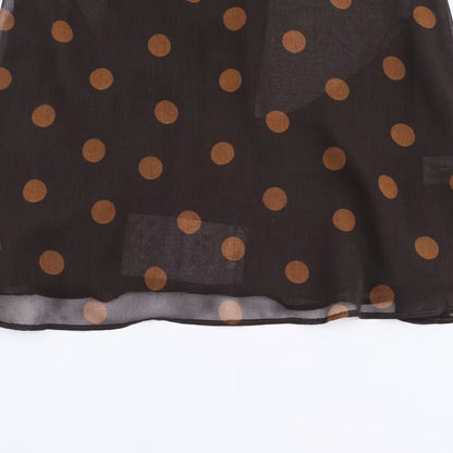 New Women's Fashion Polka Dot Chiffon Halter Neck Top
