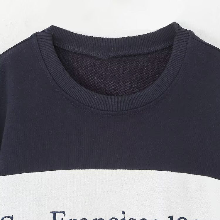 Women's Casual Fashion Hoodie with Text Embroidery