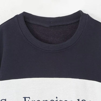 Women's Casual Fashion Hoodie with Text Embroidery