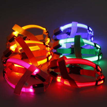 Nylon Pet Safety LED Harness Dog Product Flashing Light Harness Dog Harness Leash Rope Belt