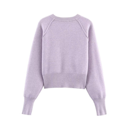 Women's Fashion Casual Short Knit Jacket