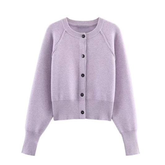 Women's Fashion Casual Short Knit Jacket