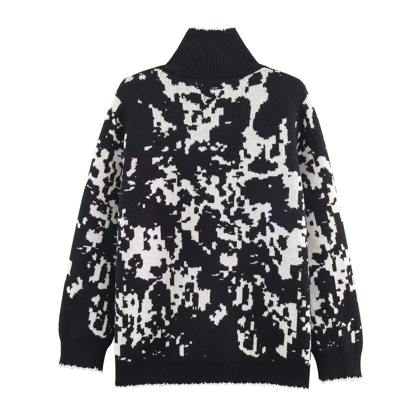 New Women's Fashion Casual Versatile Jacquard Knitted Jacket