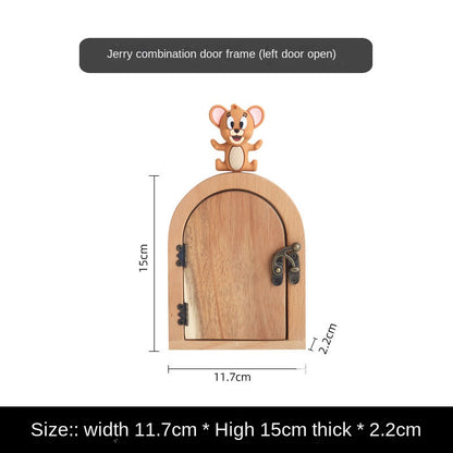 Solid Wood Switch Frame Creative Wall Decoration, Ugly Cover Ornament for Door Eye Socket Cover Protector, Dustproof Home Accessory