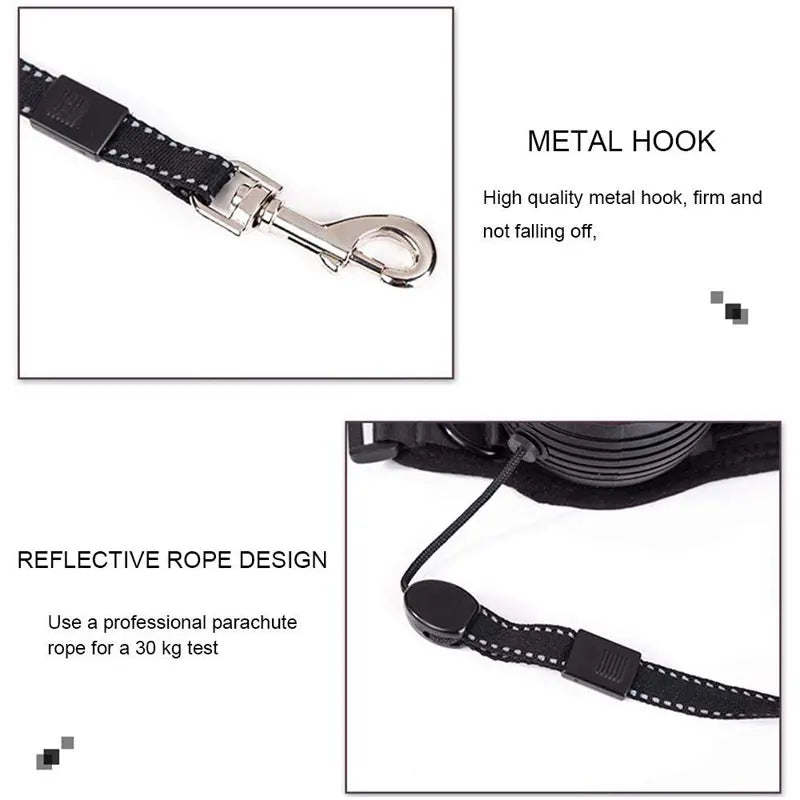 Adjustable Handsfree Wrist Retractable Dog Leash Pet Traction Rope 3M Terrier Leash Belt Wrist Strap Running Jogging Dog Product