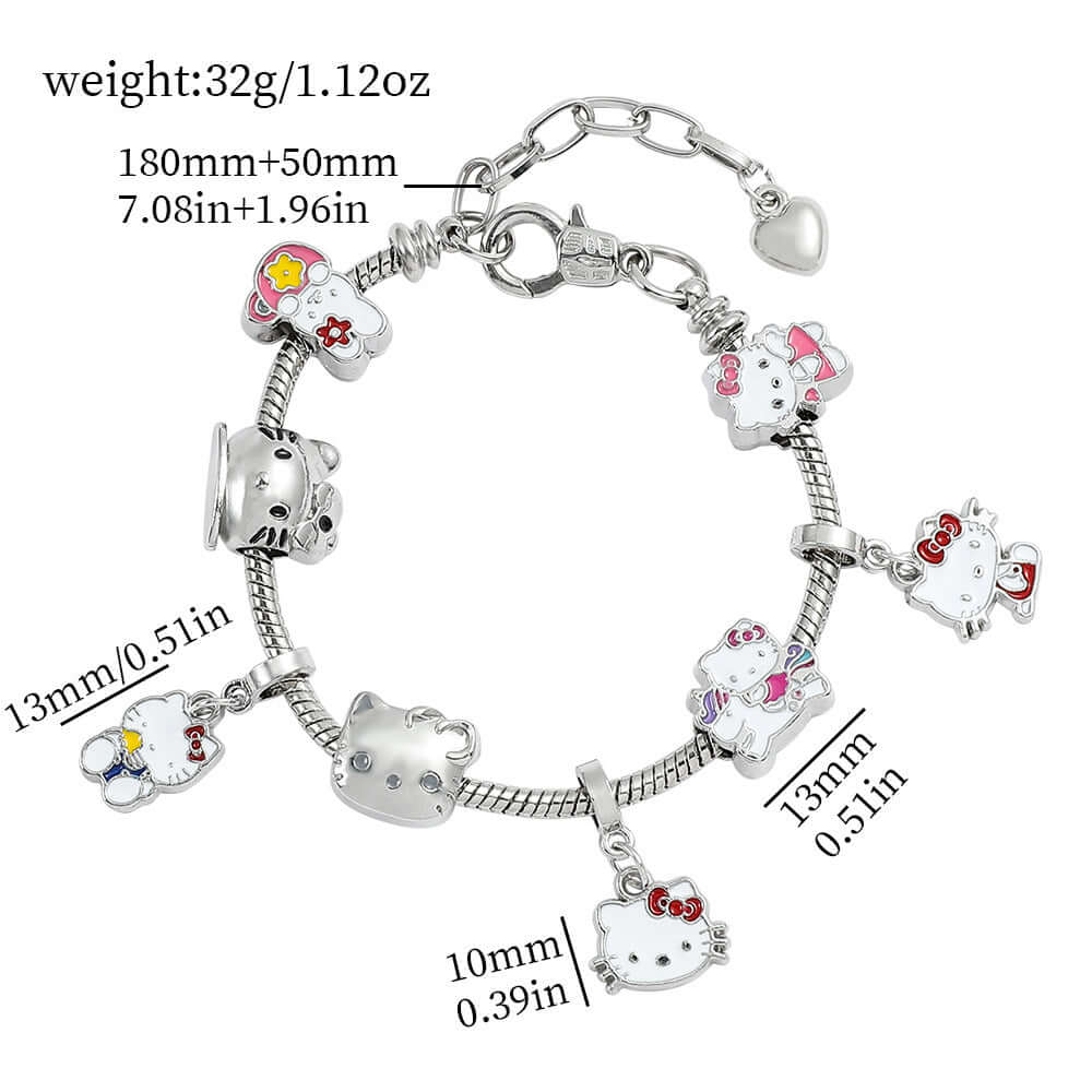 Cross-border Anime SpongeBob SquarePants DIY Beaded Bracelet with Loose Beads for Customizable Jewelry Accessories