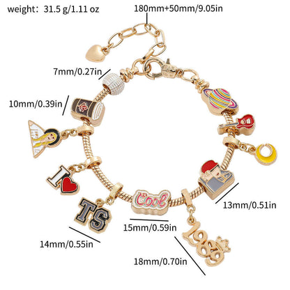 Cross-border Anime SpongeBob SquarePants DIY Beaded Bracelet with Loose Beads for Customizable Jewelry Accessories